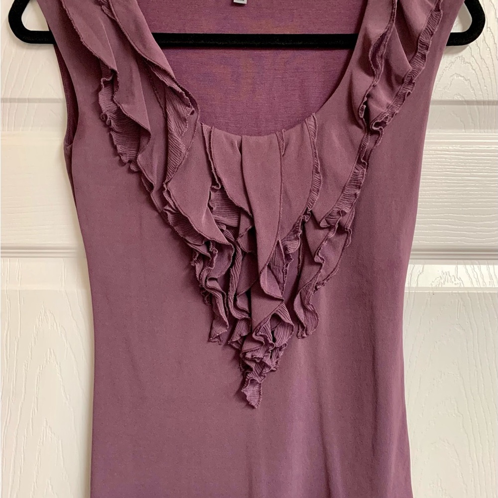 Women's Purple Ruffle Top